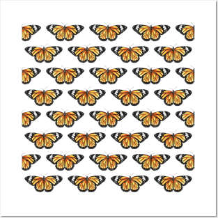 Monarch Butterfly Directional Watercolor Posters and Art